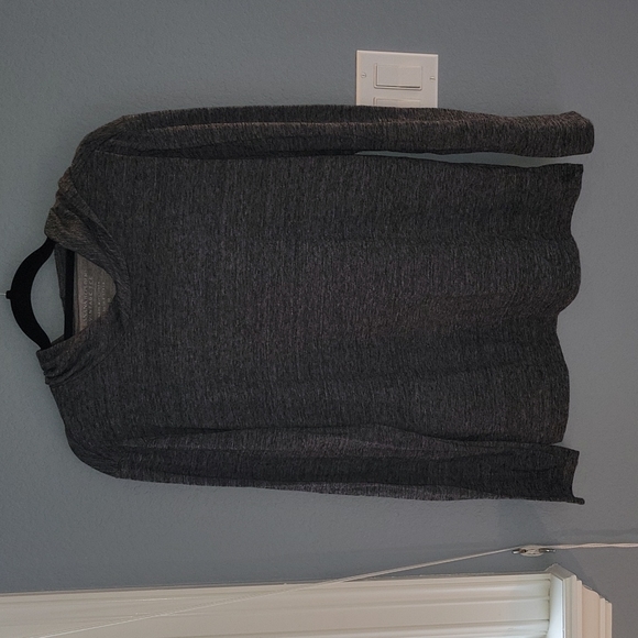Banana Republic Vintage Tee Hoodie cotton & linen gray/black Med Like new - Picture 1 of 3